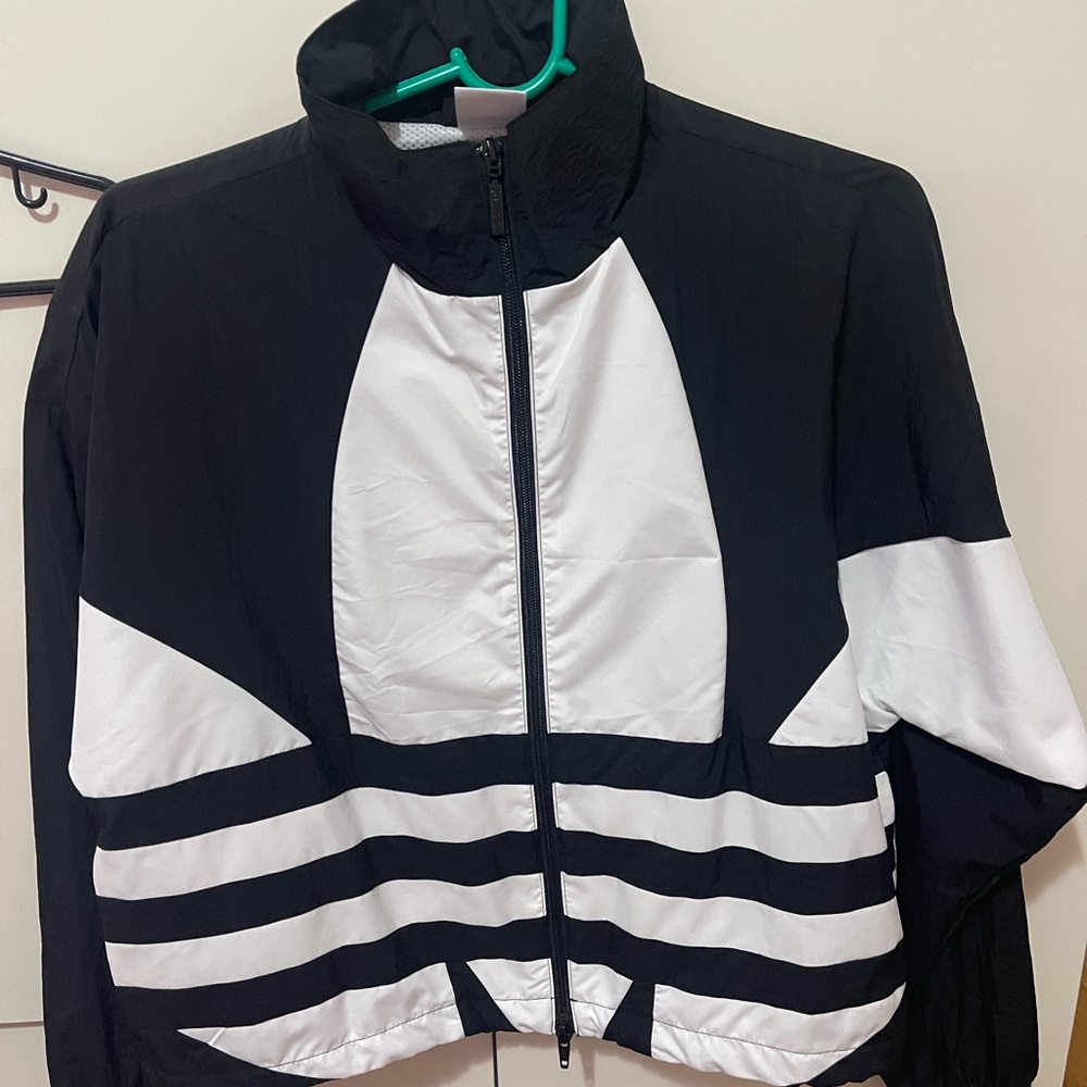 Adidas Black and White Bomber Jacket